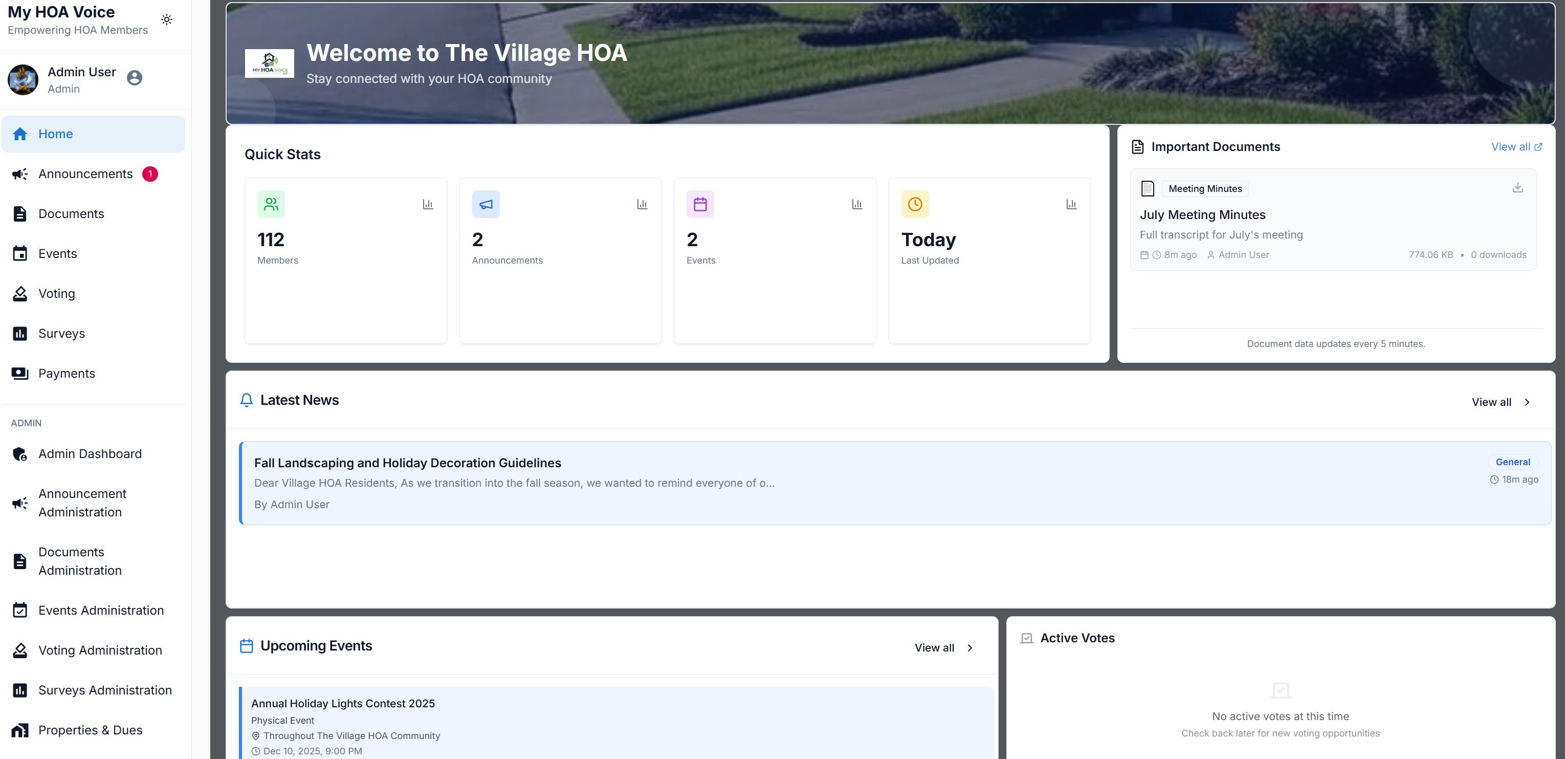 My HOA Voice | HOA Management Platform | $10/Member/Year